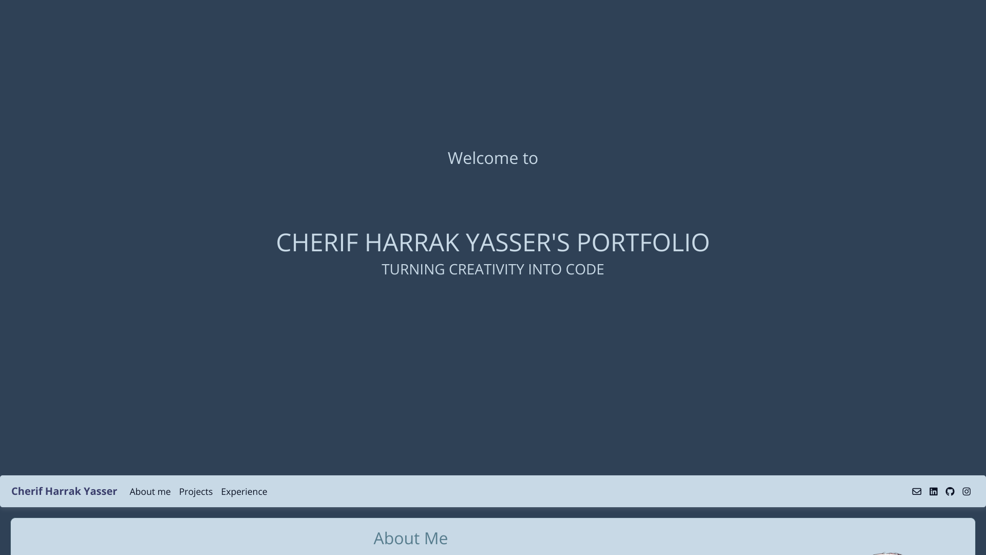 Yasser Harrak's Web Developer portfolio screenshot