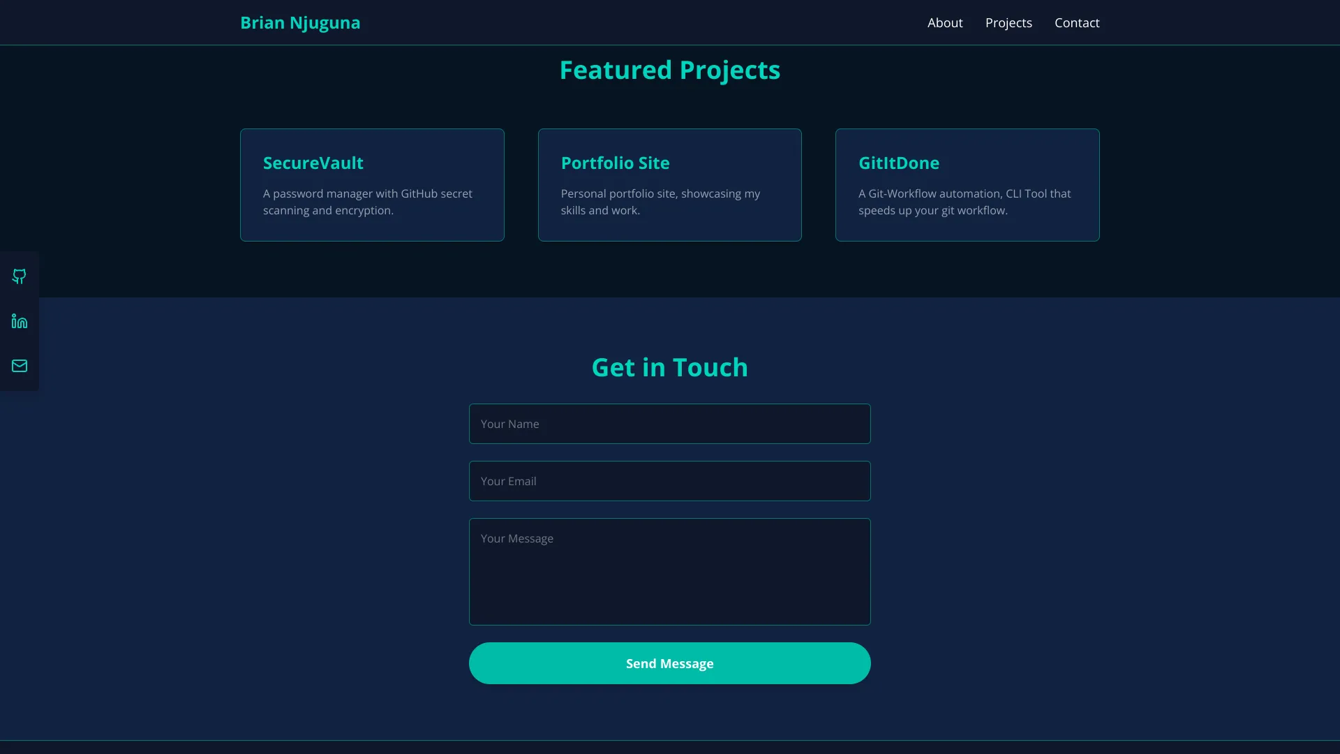 screenshot of more of Brian Njuguna's portfolio and their work