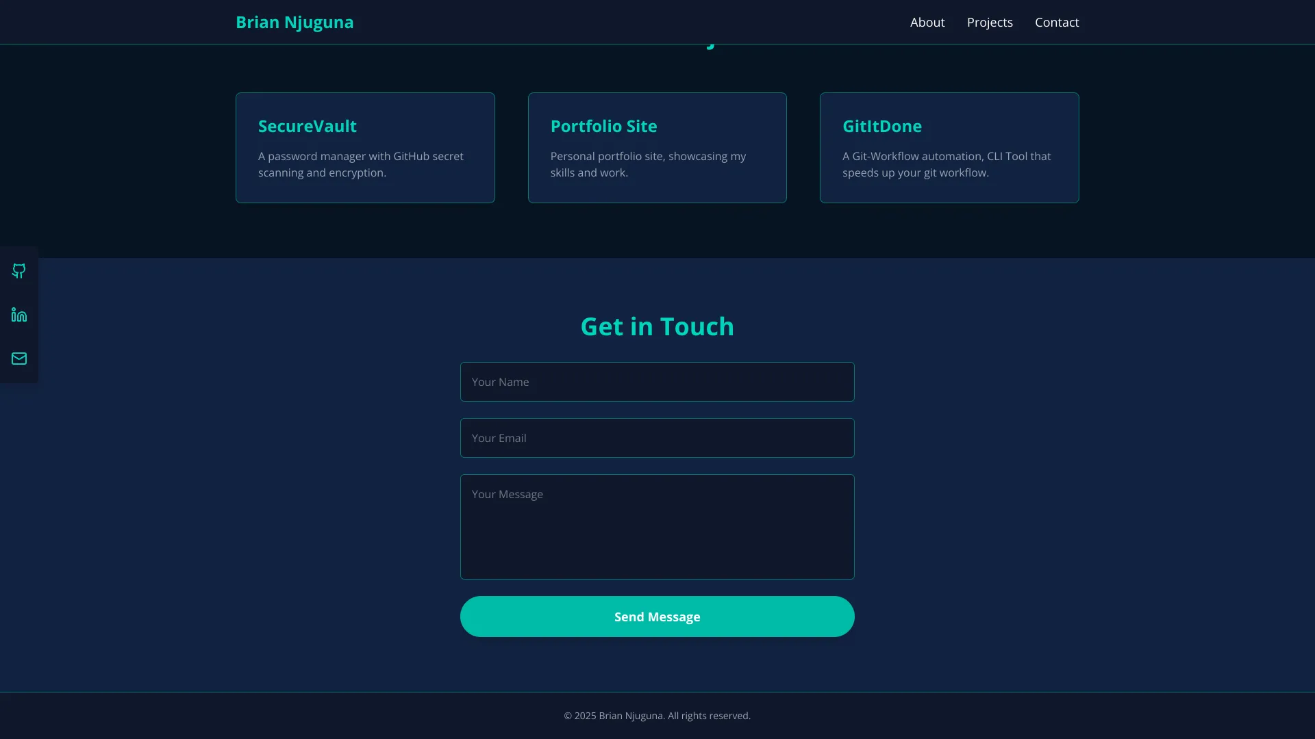 screenshot of more of Brian Njuguna's portfolio and their work