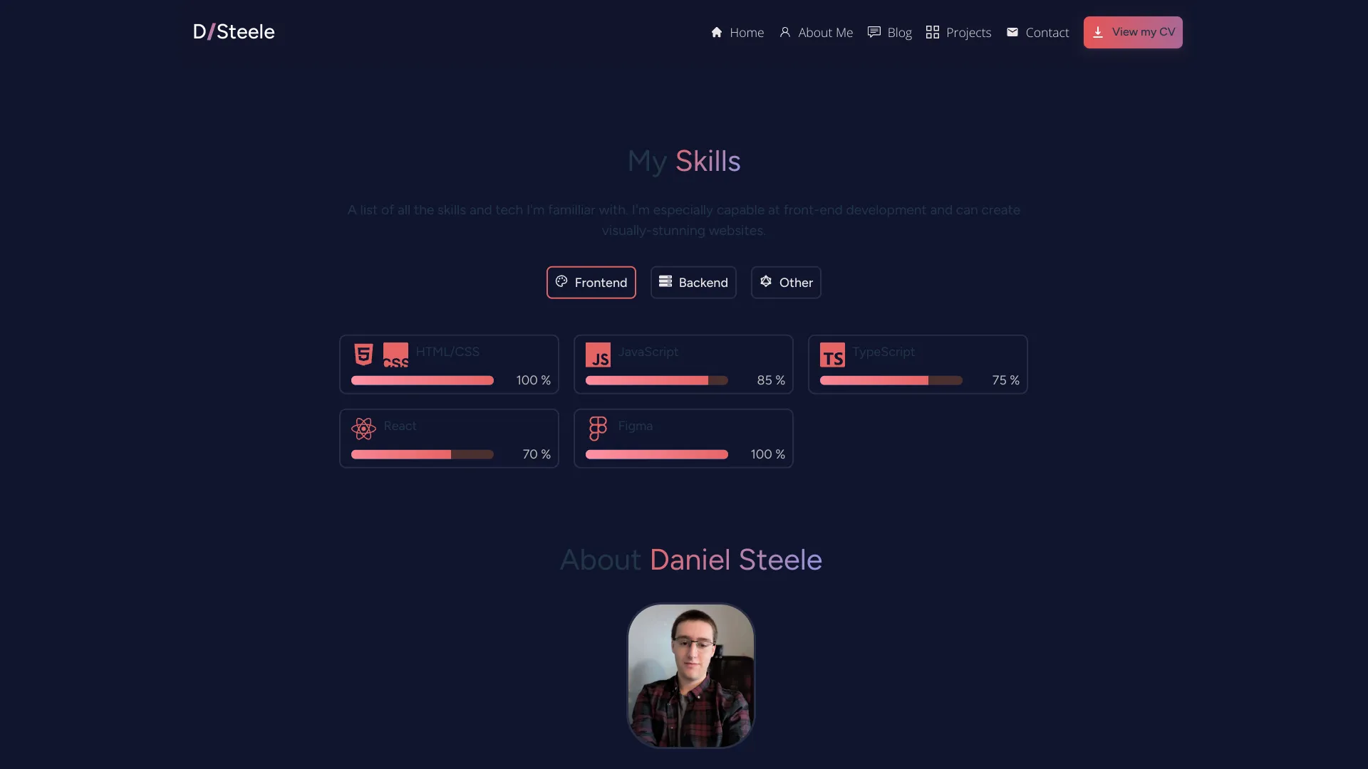 screenshot of more of Daniel Steele's portfolio and their work