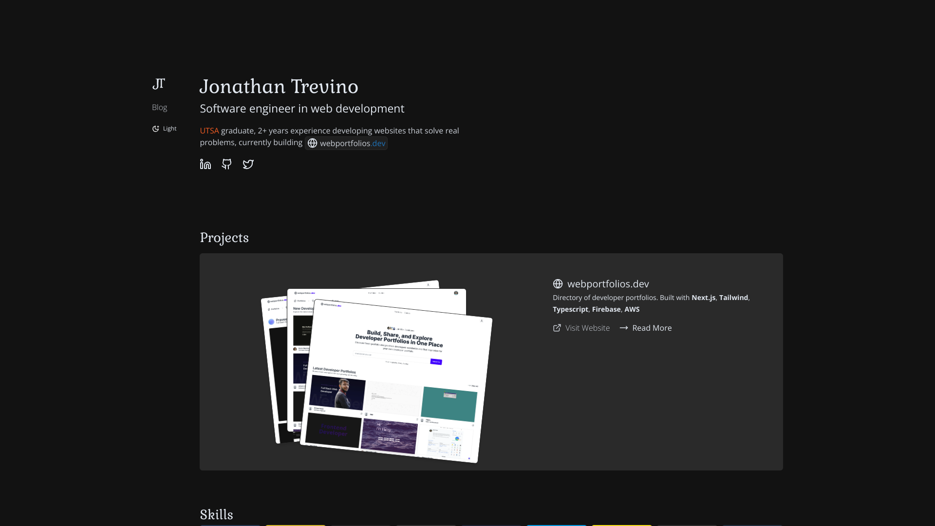 Jonathan Trevino portfolio preview