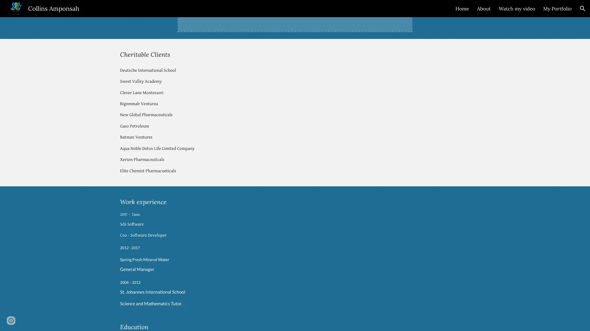 screenshot of more of Collins Amponsah's portfolio and their work