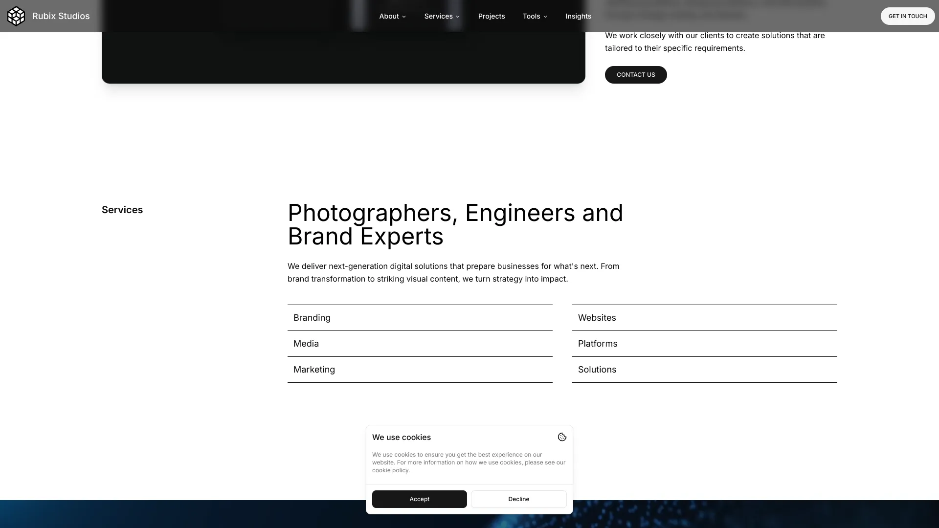 screenshot of more of Vincent Vu's portfolio and their work