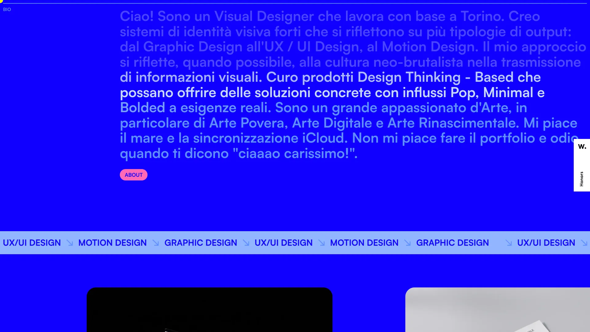 screenshot of more of Federico Rosa's portfolio and their work