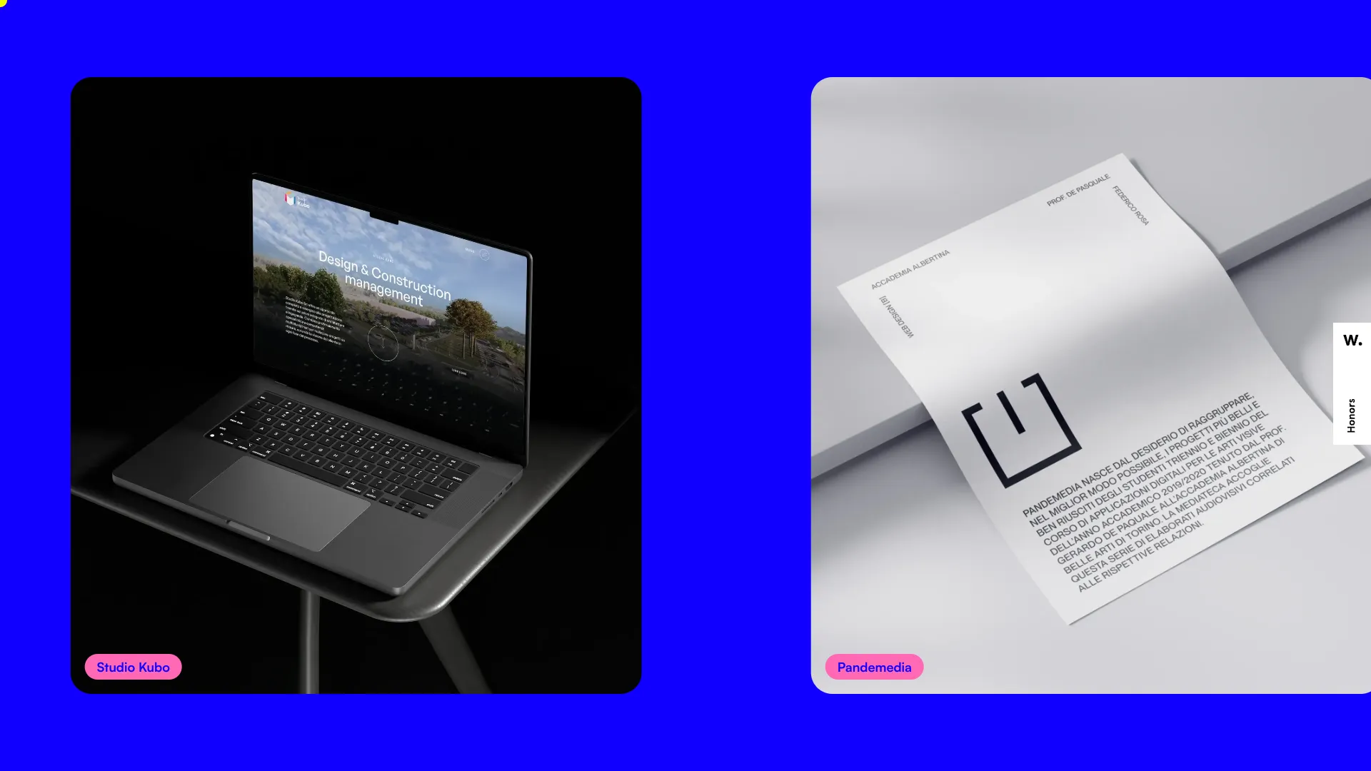 screenshot of more of Federico Rosa's portfolio and their work