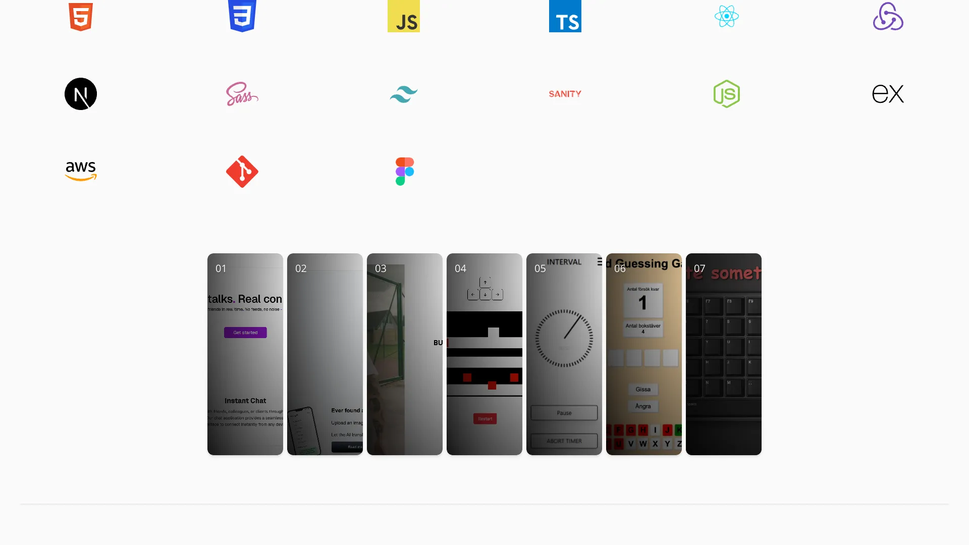 screenshot of more of Eric Frisk's portfolio and their work