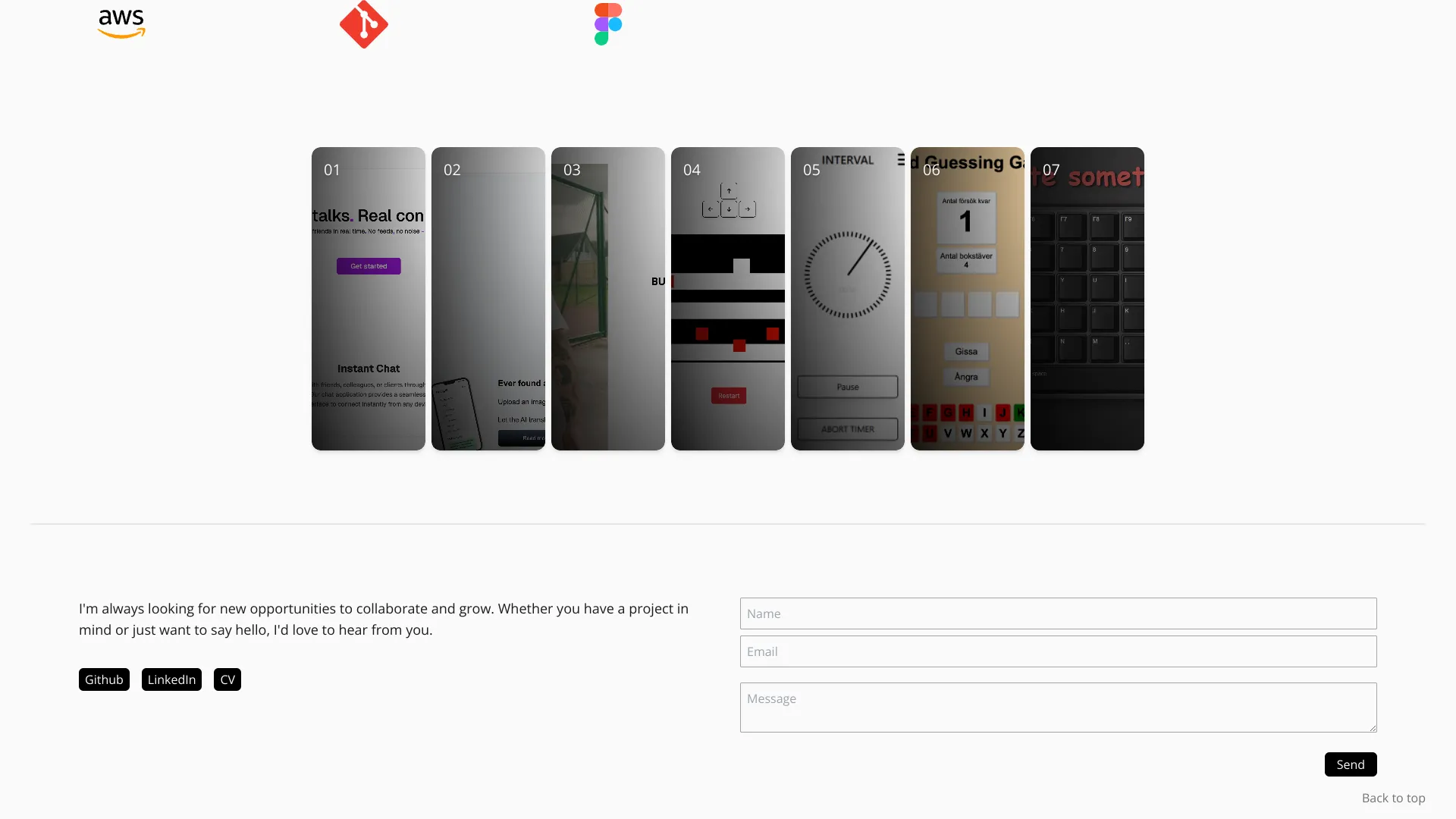 screenshot of more of Eric Frisk's portfolio and their work