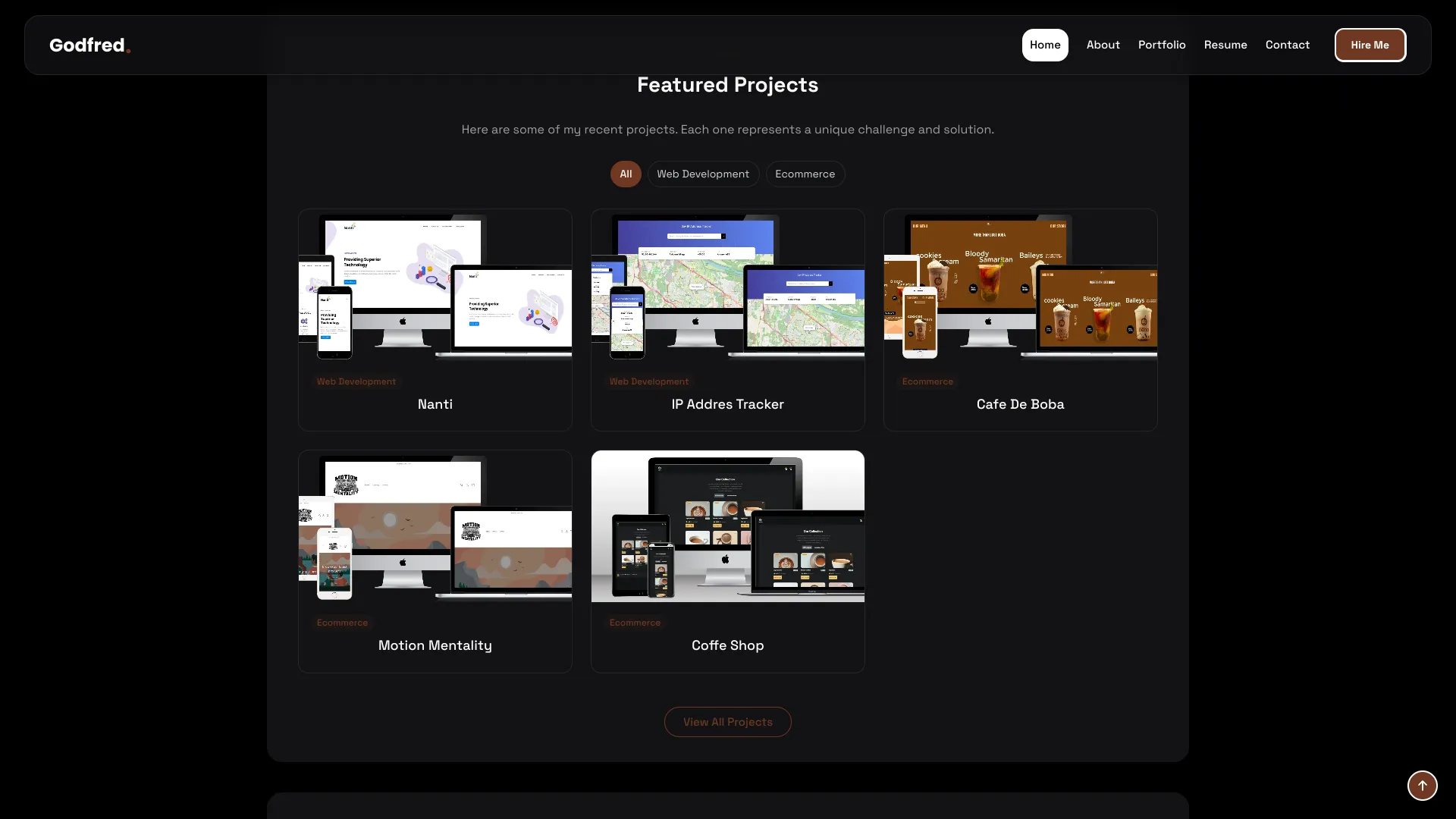 screenshot of more of Godfred Entsie 's portfolio and their work