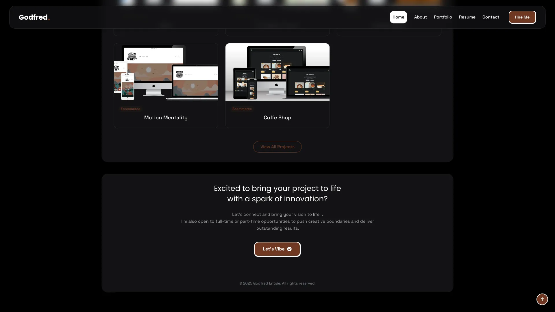 screenshot of more of Godfred Entsie 's portfolio and their work