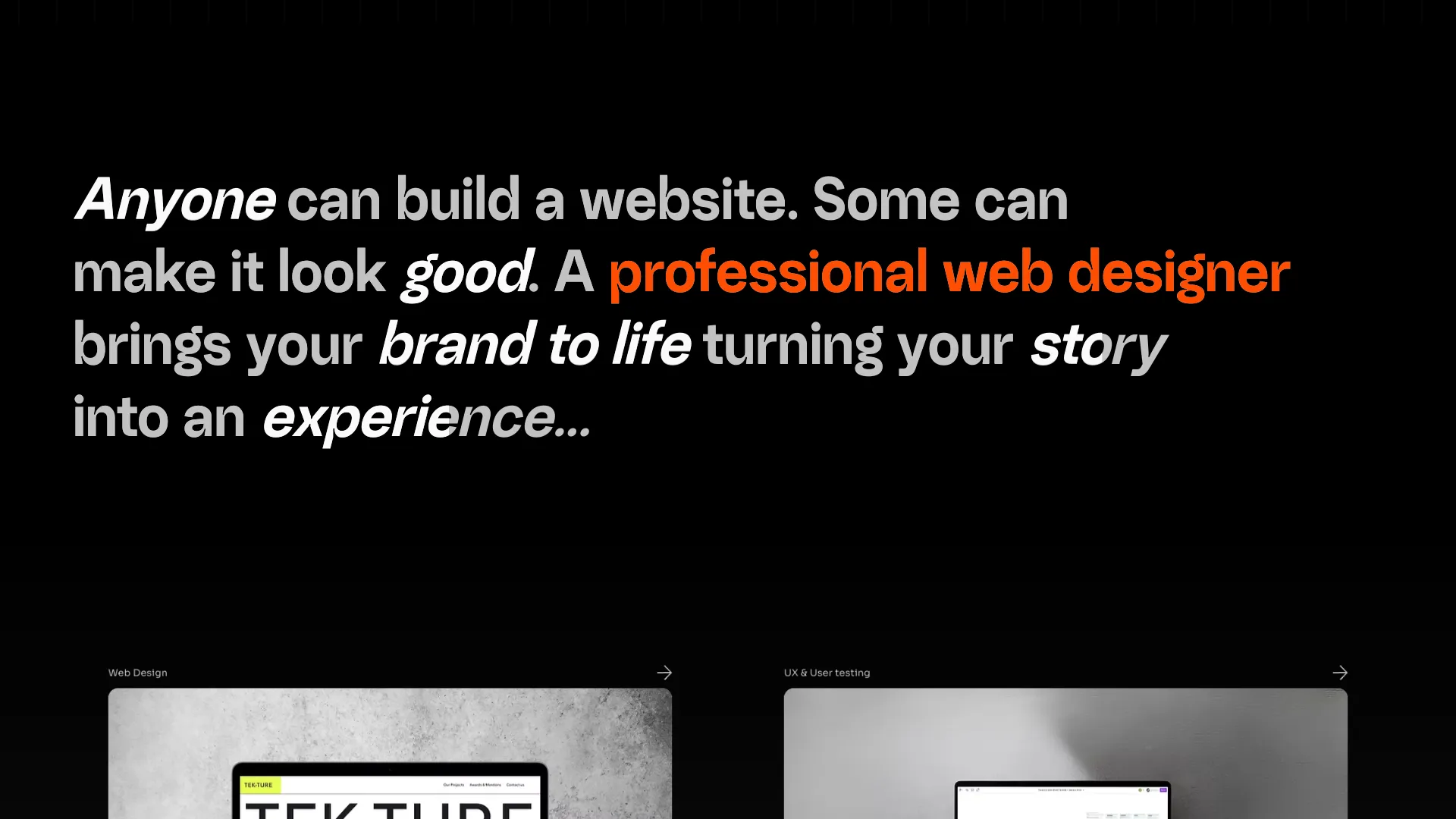 screenshot of more of Hampus Sjöblom's portfolio and their work