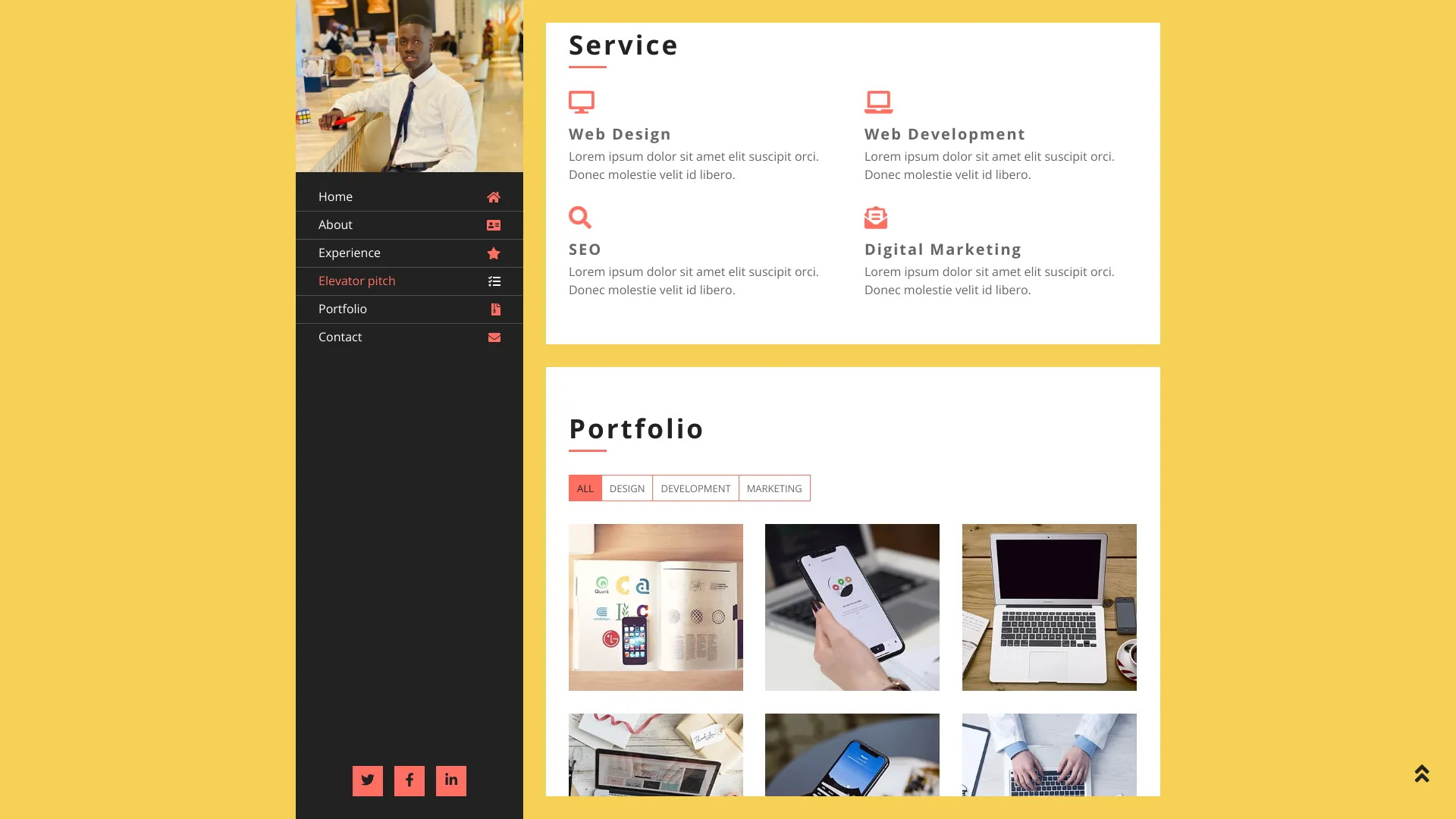 screenshot of more of mamadi diawara's portfolio and their work
