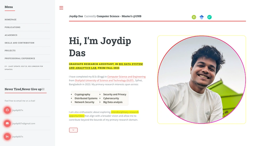 Joydip Das portfolio preview 1