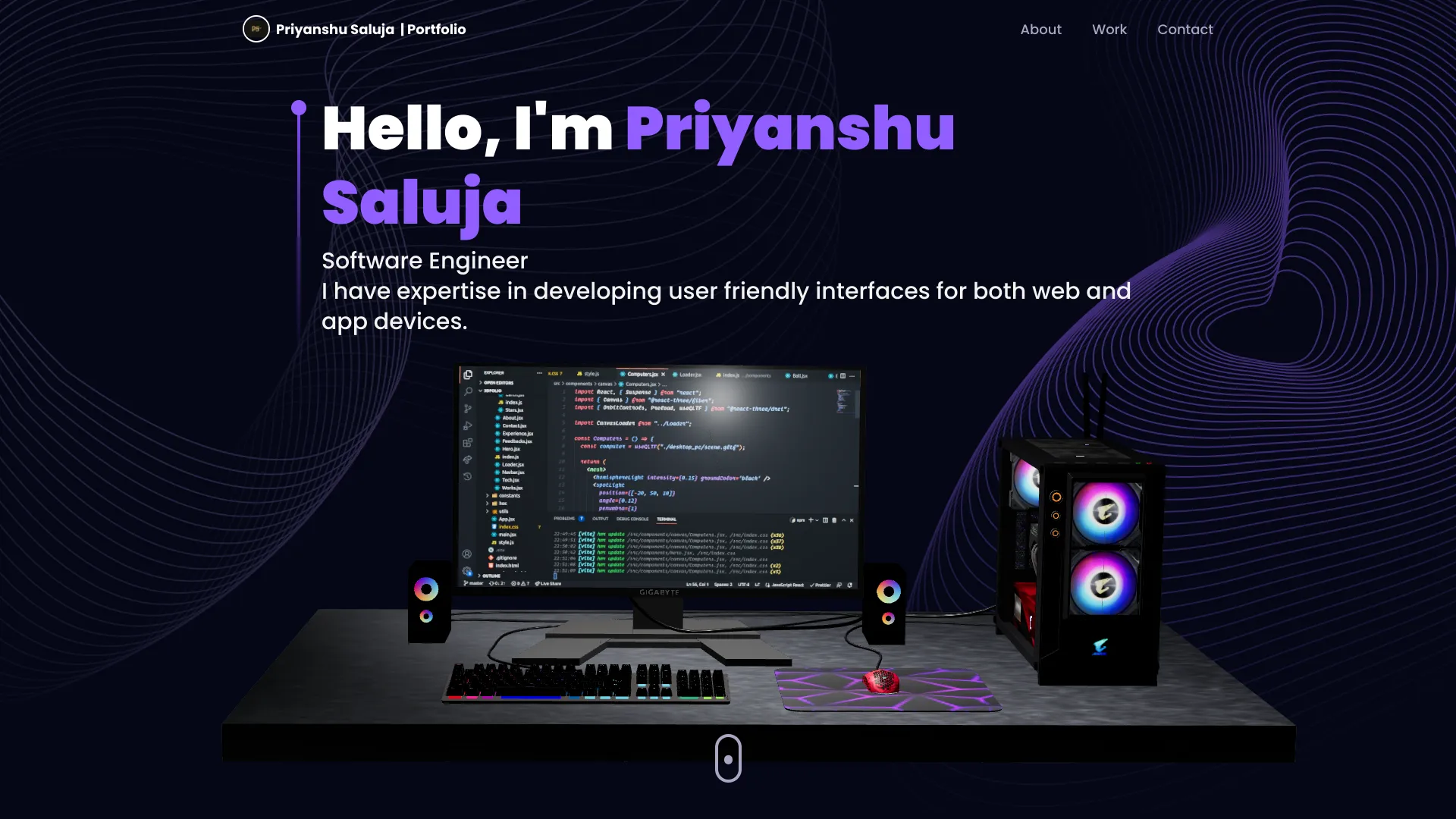 screenshot of more of Priyanshu Saluja 's portfolio and their work