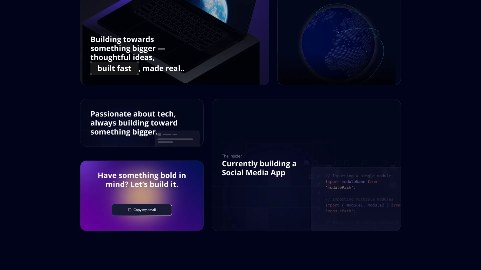 screenshot of more of Darryl Mathias's portfolio and their work