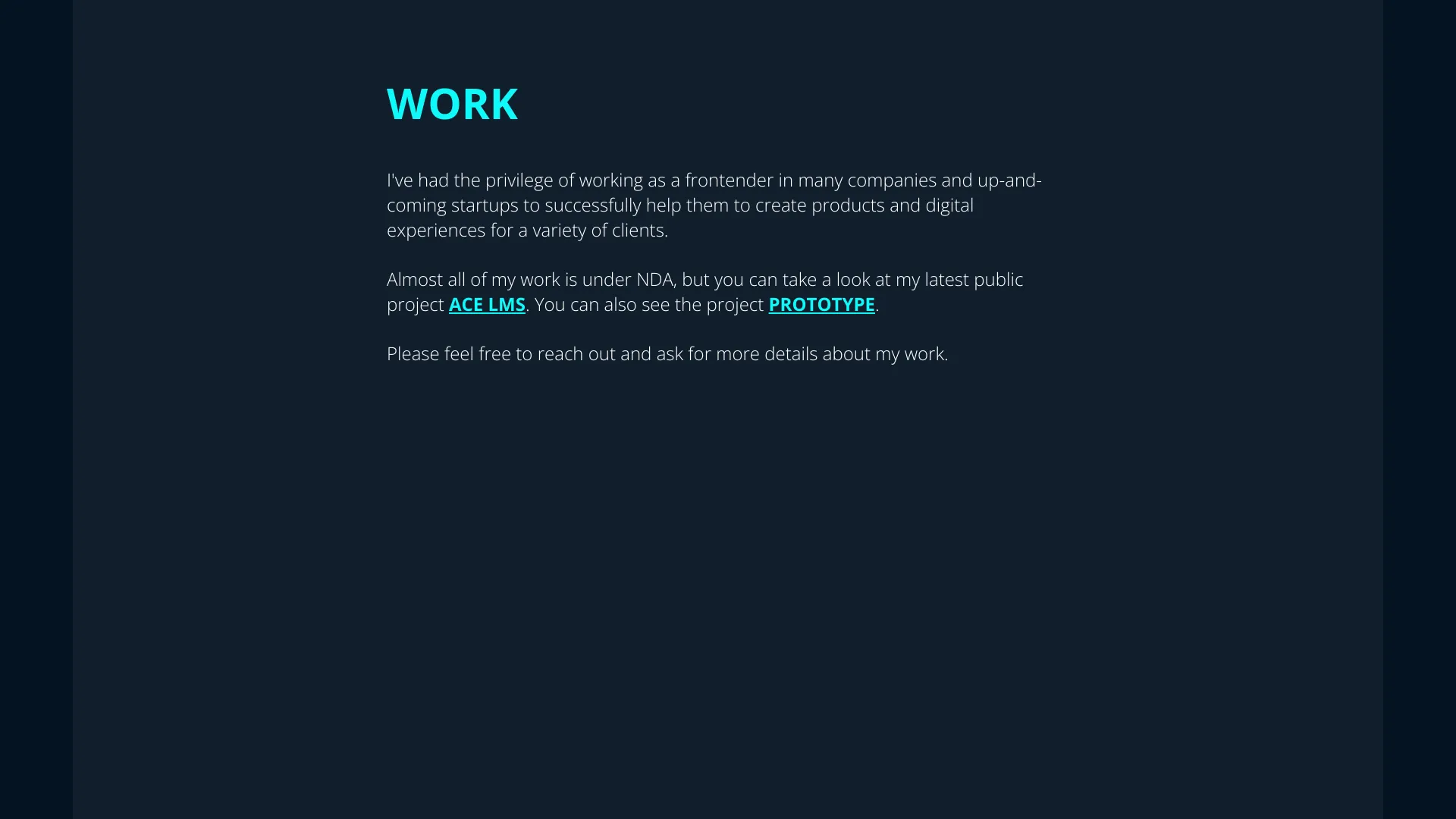 screenshot of more of Terry Dominick's portfolio and their work