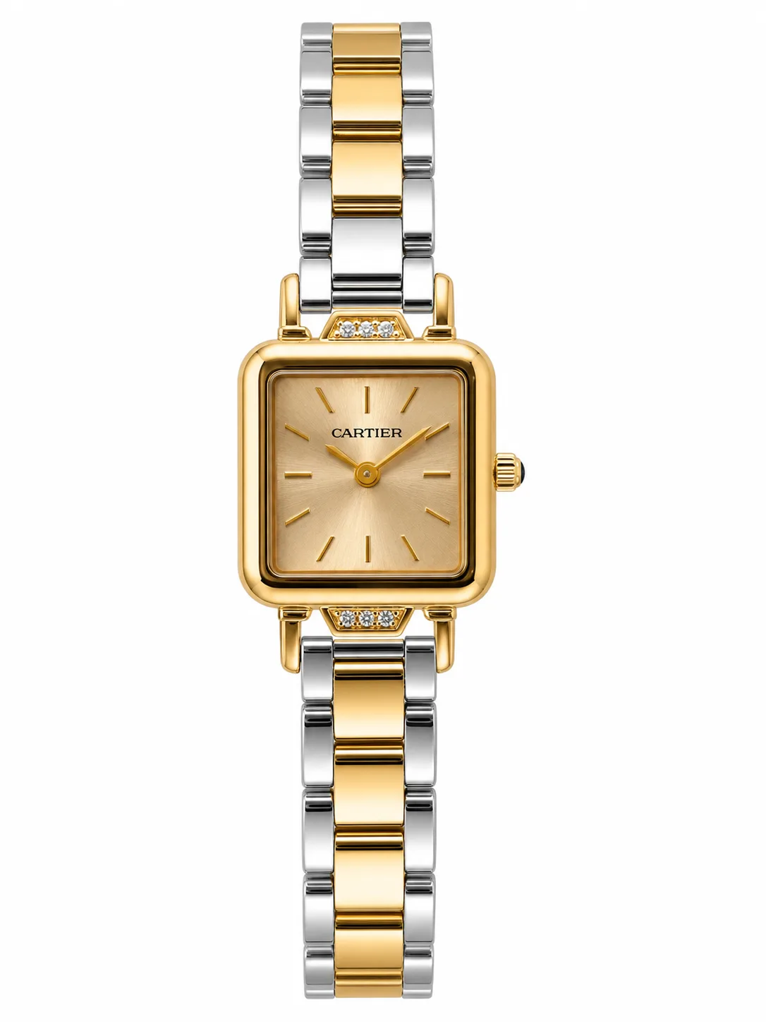 Cartier Tank Francaise dore champagne