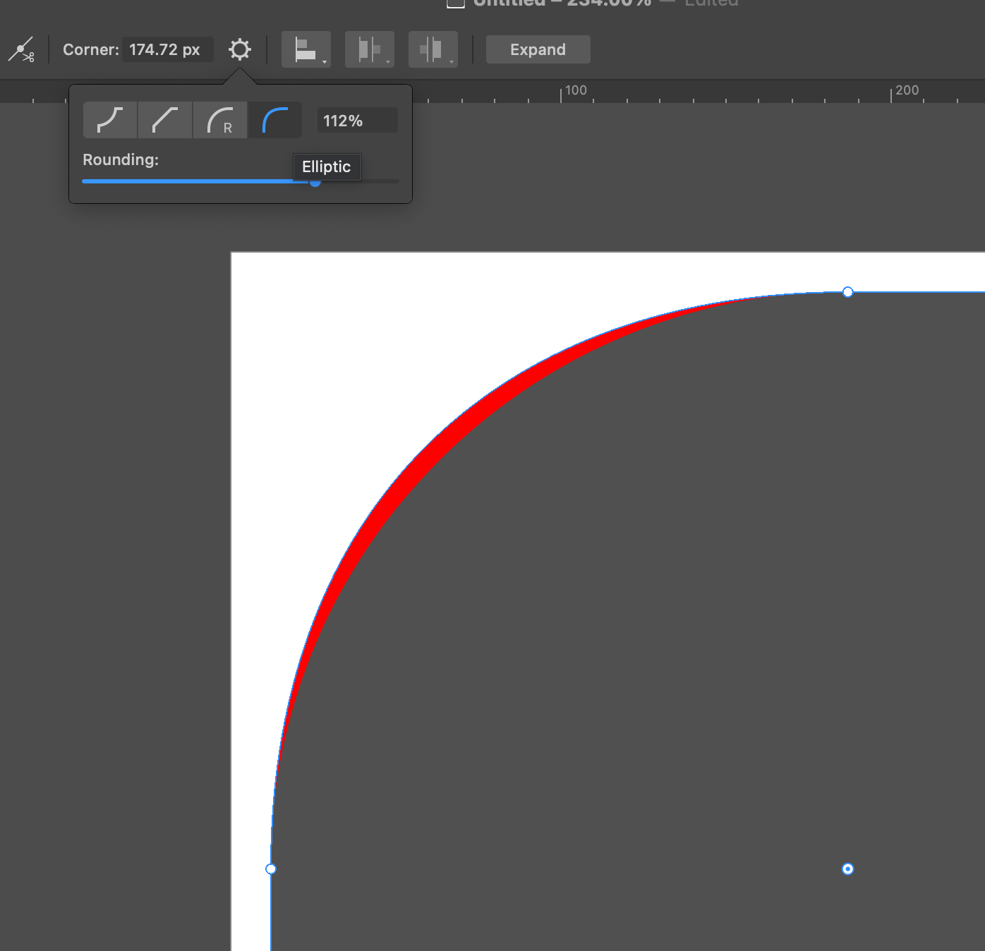 elliptic bevel