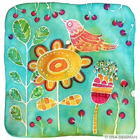 Batik Bird Berries
