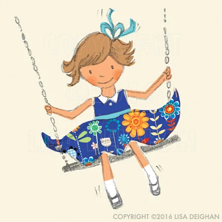 Blue Flower Swing