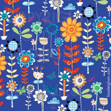Blue Krafty Flowers