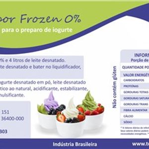 Mistura em Pó para preparo de Frozen Yogurte