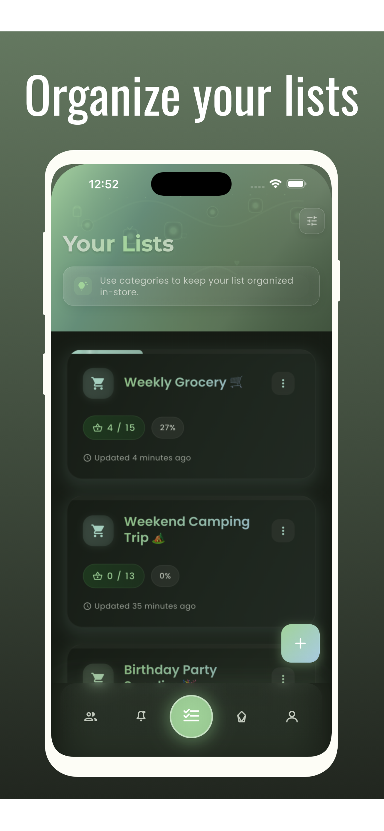 Smart List Organization