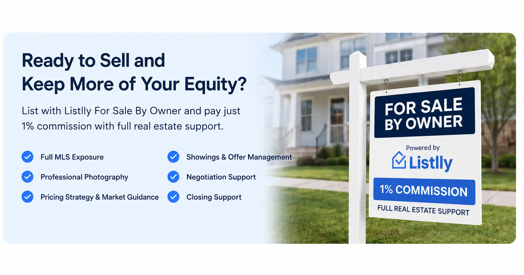 Sell your Burbank home for 1% commission with Listlly — full real estate support