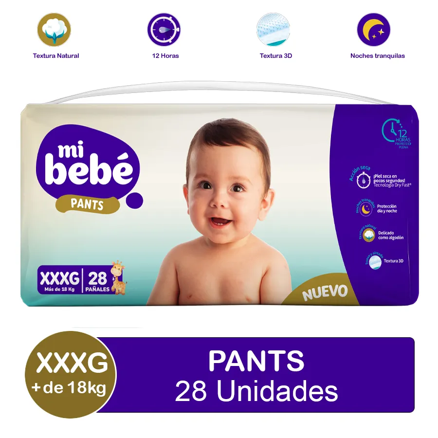 Pañal Mi Bebe XXXG 28 un