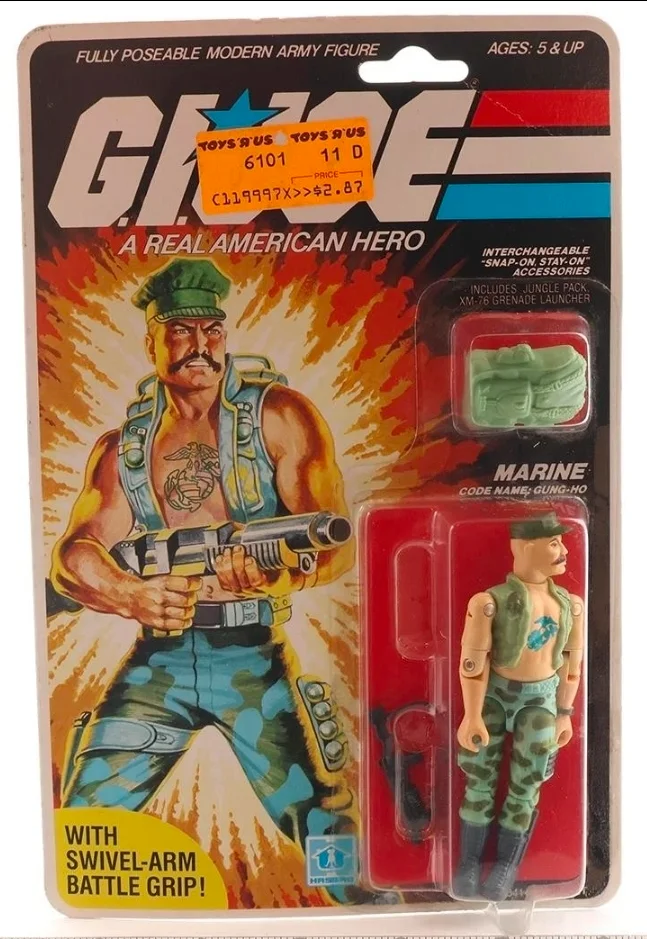 Gung-Ho 32 Back GI Joe 1985 Hasbro Vintage Action Figure NEW MOSC SEALED