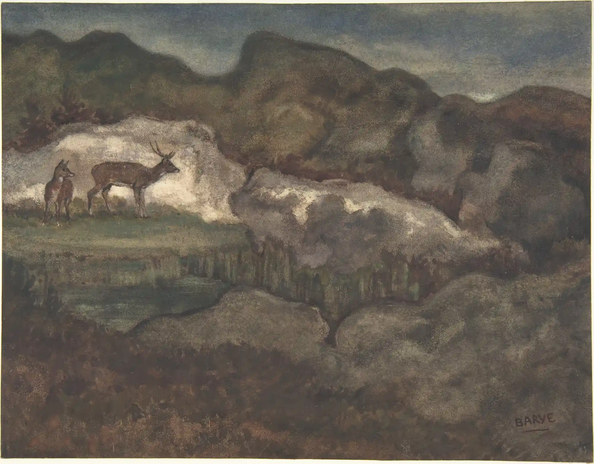 Izards in the Glaciers, by Antoine-Louis Barye