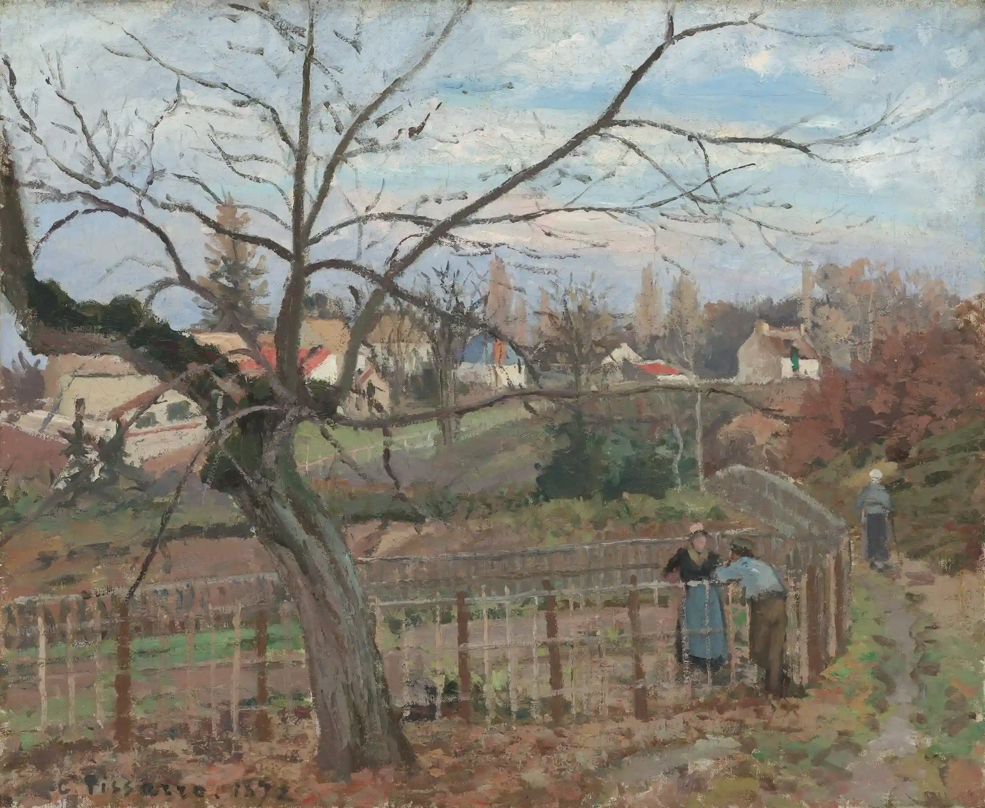 The Fence, by Camille Pissarro