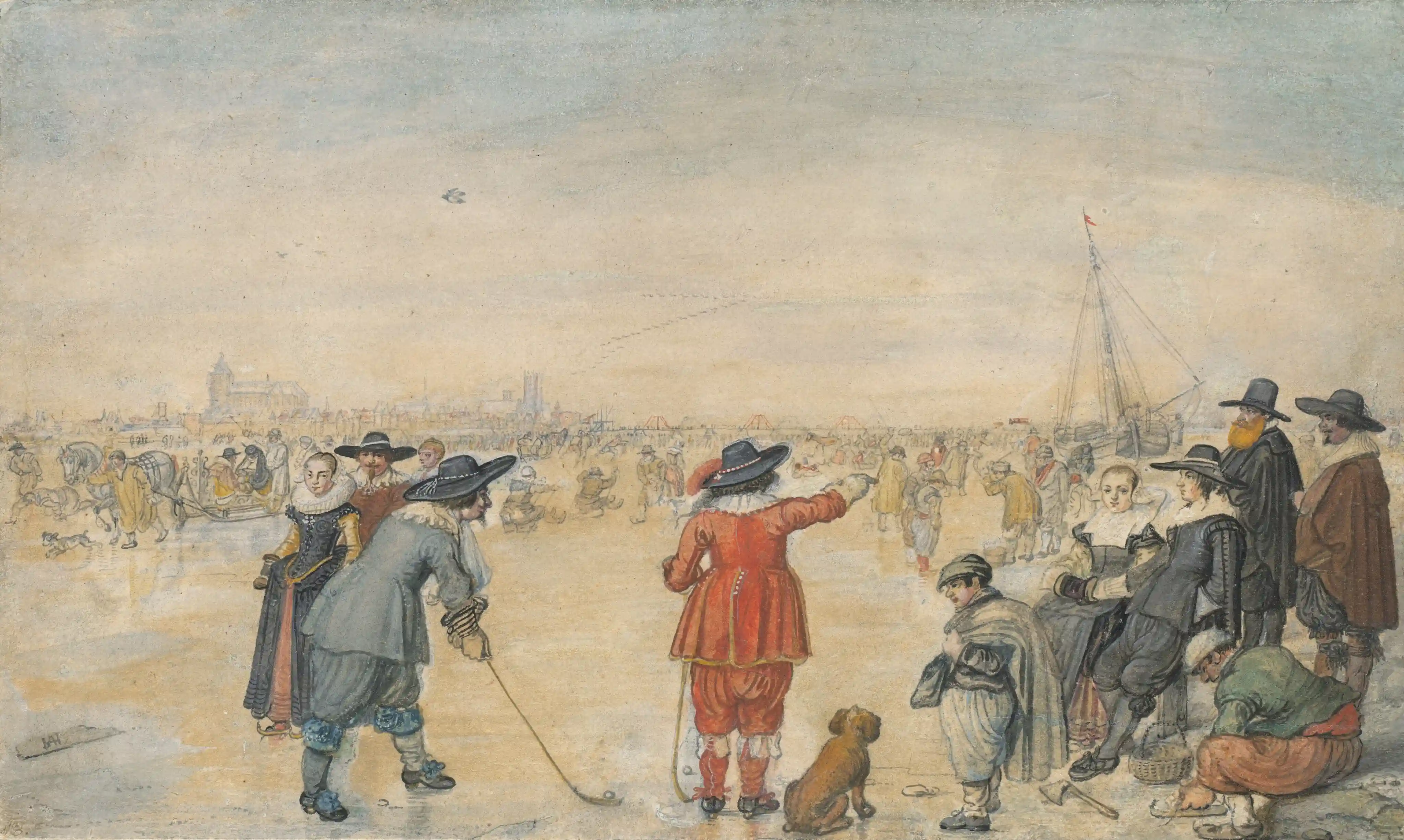 Winter Games on the Frozen River, by Hendrick Avercamp