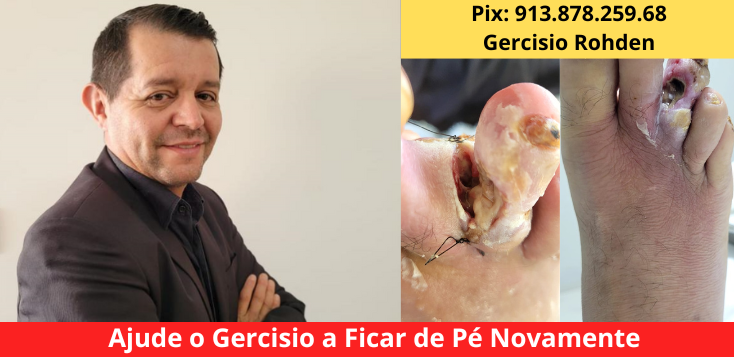 Banner Ajude o Gercisio a Ficar de Pé Novamente