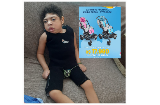 Banner Ajude o Pedrinho a comprar uma cadeira infantil postural!!