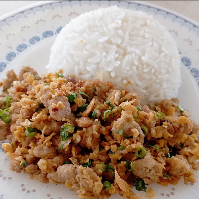 ข้าวหมูสับผัดไข่
