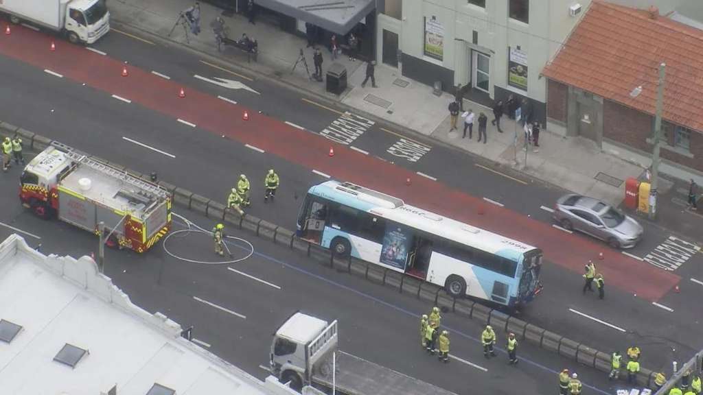 Bus Crash on Lake Entrance Road Causes Traffic Diversions Near Madigan