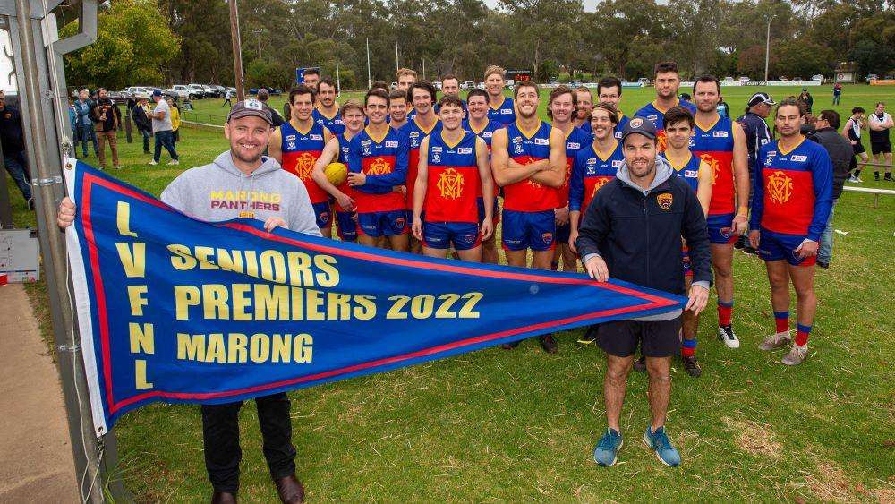 Marong Football Netball Club logo and team colours.