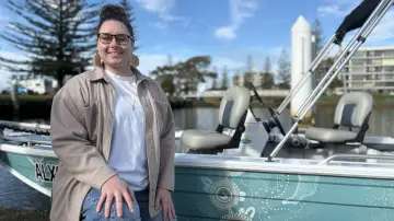 Birpai artist Jacinta Janik's artwork unveiled on Port Macquarie-Hastings council vessel
