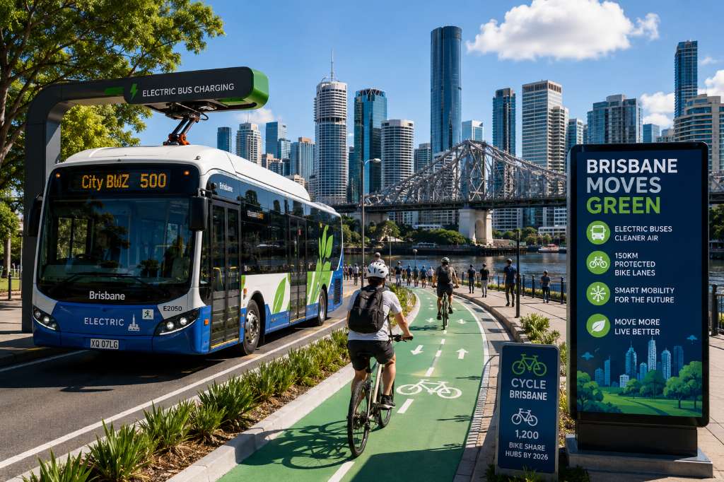 Brisbane City Council Unveils Ambitious Green Transport Plan to Slash Emissions by 2030 - Brisbane, Queensland