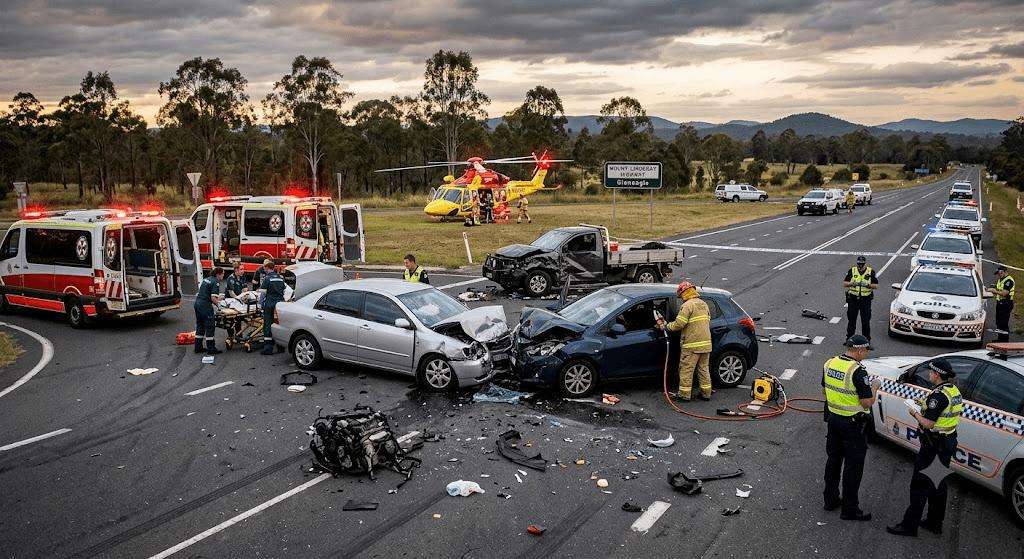 Nasty crash at Mackay traffic lights leaves vehicles badly damaged