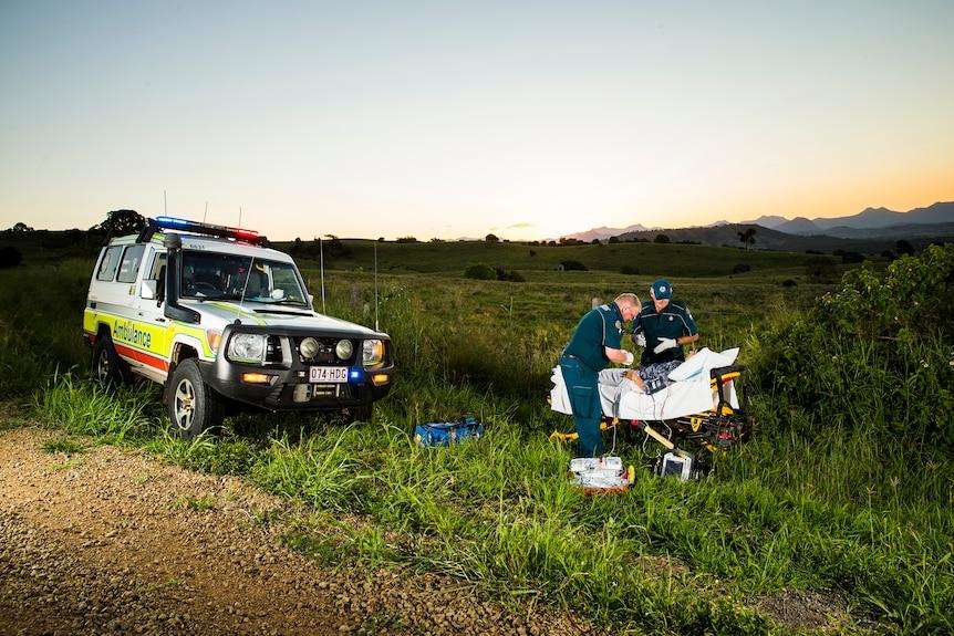 Man critically injured after two-metre fall from dance floor at Glenwood property
