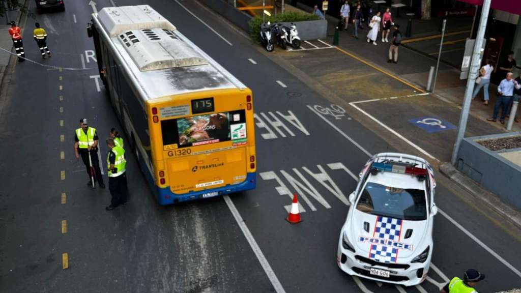 Car Crashes Into Brisbane City Bus, Investigation Underway - Brisbane, QLD