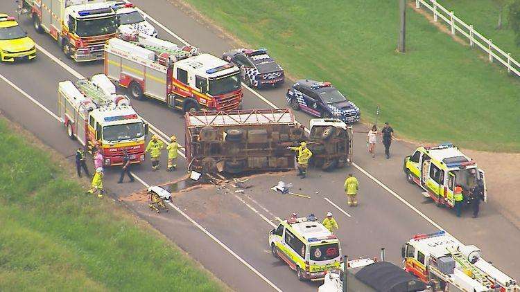 Truck Driver Escapes Serious Injury After Rollover Near Gympie