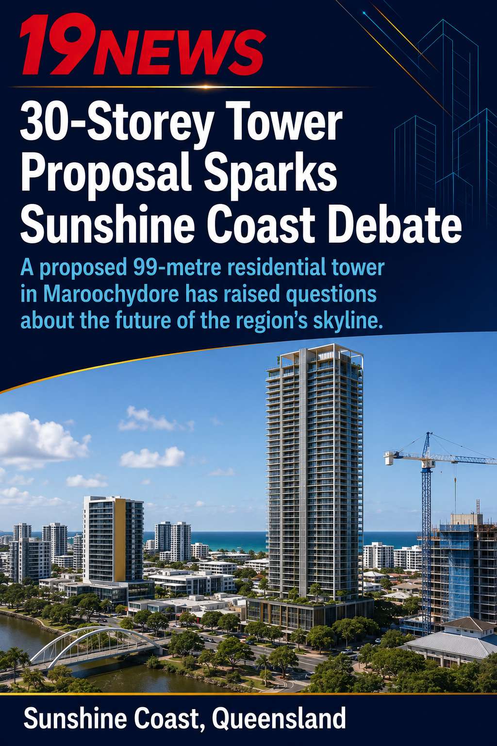30-Storey Tower Proposal Sparks Debate Over Sunshine Coast Skyline - Sunshine Coast, QLD