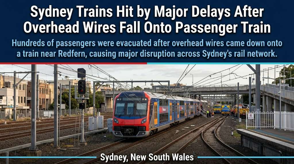 Sydney Trains Hit by Major Delays After Overhead Wires Fall Onto Passenger Train