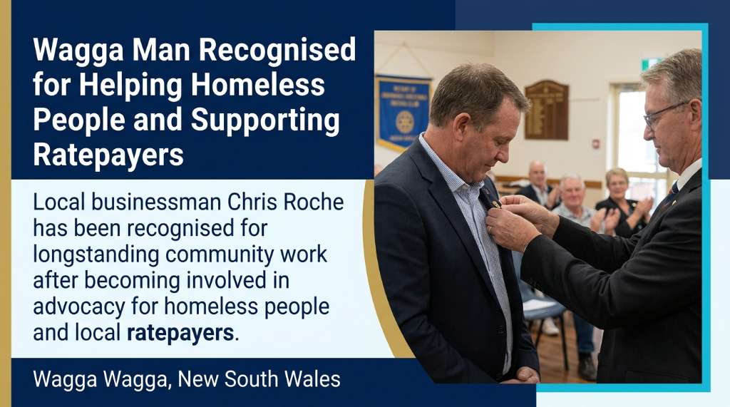 Wagga Man Recognised for Helping Homeless People and Supporting Ratepayers