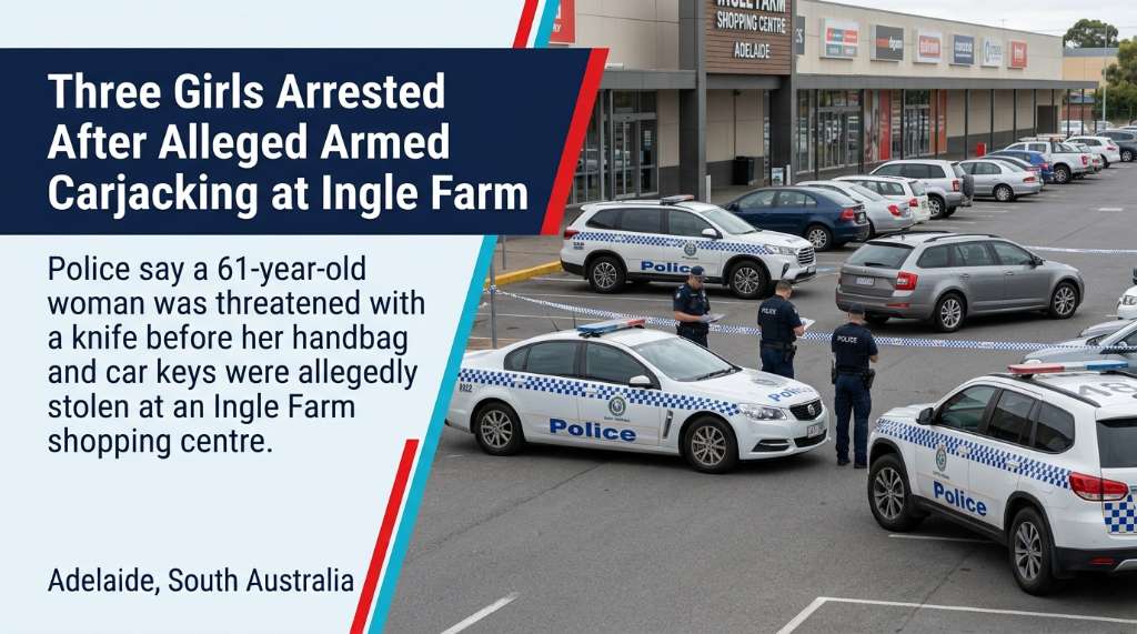 Three Girls Arrested After Alleged Armed Carjacking at Ingle Farm