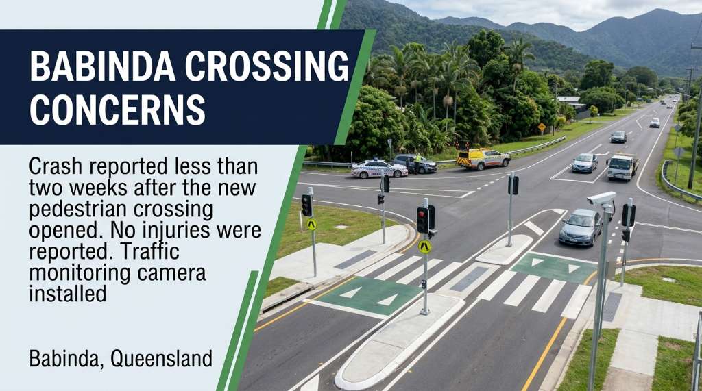Crash Follows Mayhem at New Babinda Pedestrian Crossing