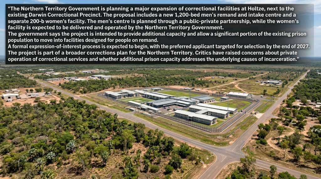 Northern Territory Government Announces New 1,200-Bed Prison for Darwin