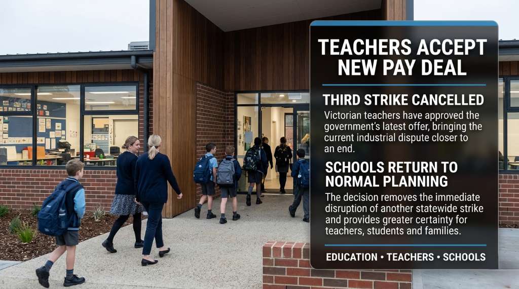 Victorian Teachers Accept New Pay Deal, Cancelling Planned Strike